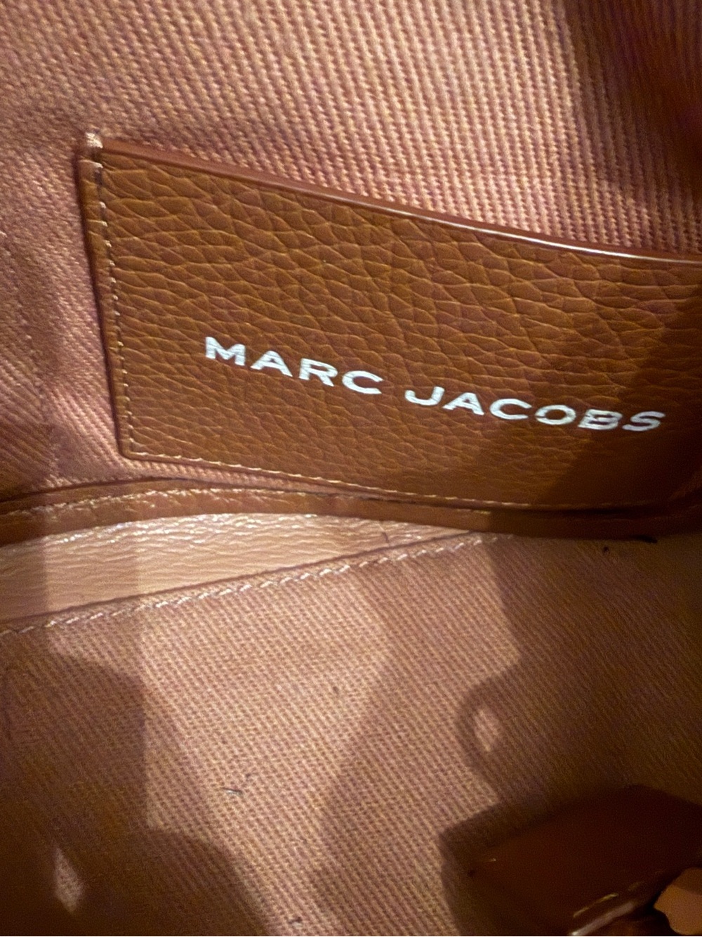Marc Jacobs Brown Pebbled Leather Tote with Gold Chain - Picture 5 of 12
